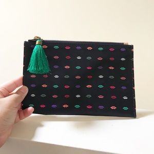 J.Crew Multicolor Lip pouch bag in Navy Blue.